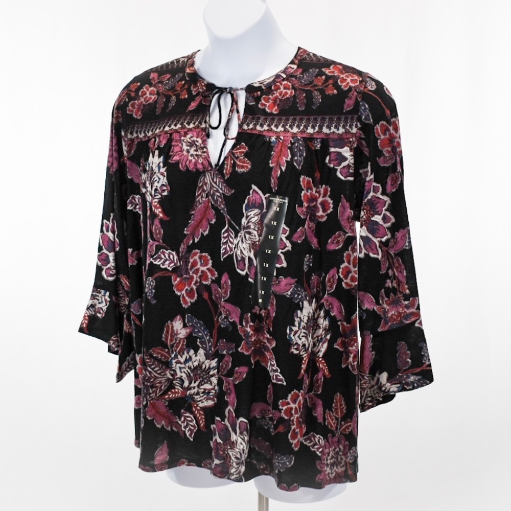 Lucky Brand 3/4 Sleeve Floral Top